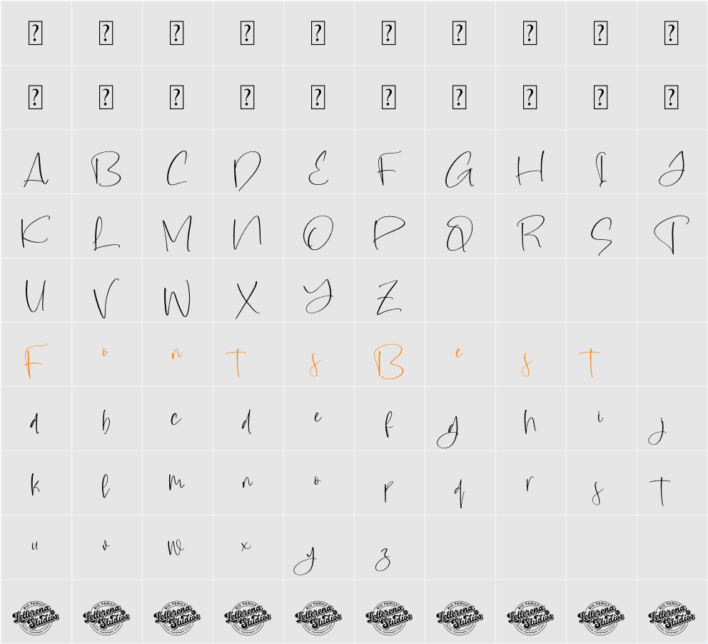 Highland Soonbeam DEMO VERSION Character Map