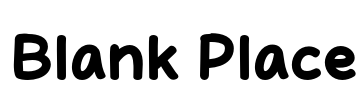 Blank Place Font Image