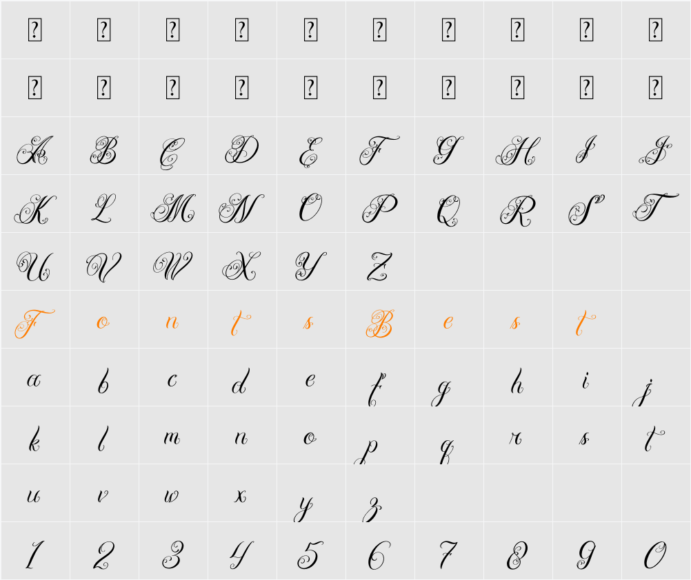 Hesthiya Character Map