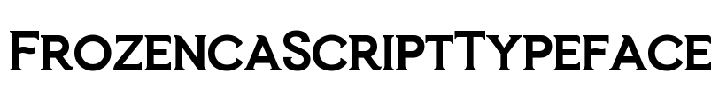 FrozencaScriptTypeface Font Image