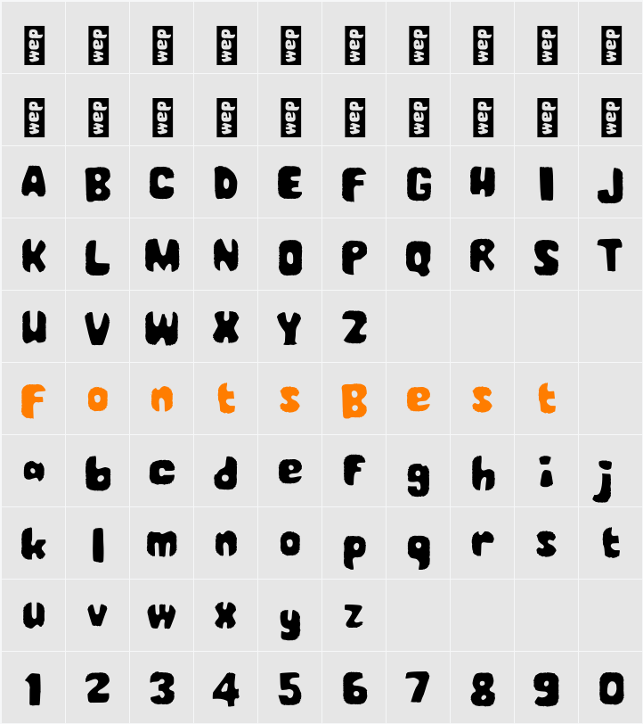 n Nunjak Character Map