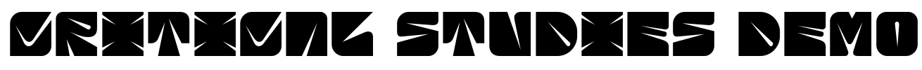 CRITICAL STUDIES DEMO Font Image