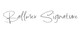Ballmer Signature Font Image