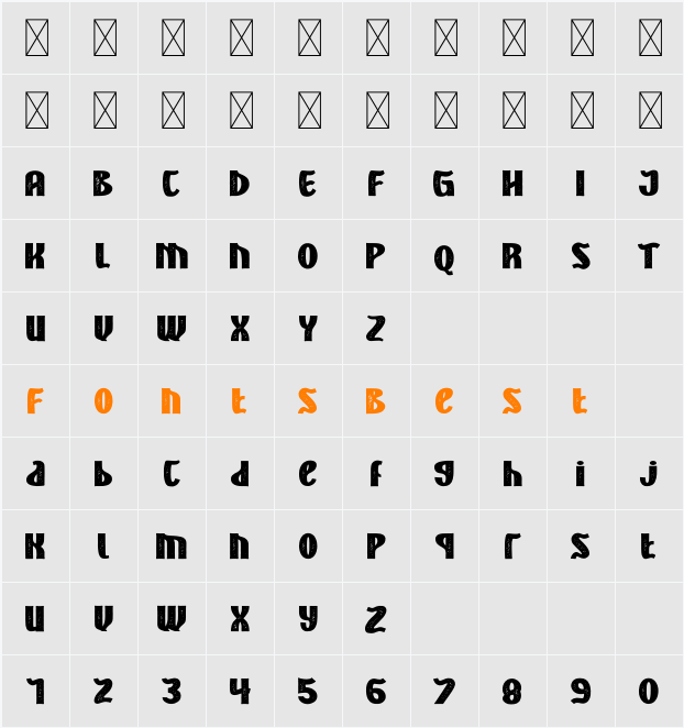 ALTERNOON Texture Character Map