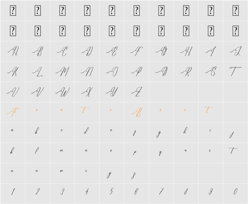 Hidasatie Bastirona Character Map