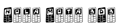 Hola Mota 3D3 Font Image