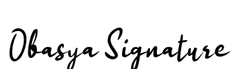 Obasya Signature Font Image