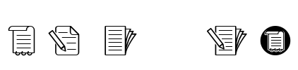Document Symbols Font Image