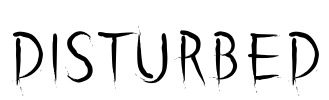 DISTURBED Font Image