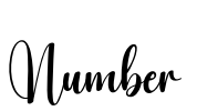 Number Font Image