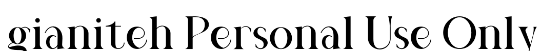 gianiteh Personal Use Only Font Image