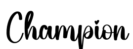 Champion Font Image