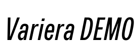 Variera DEMO Font Image