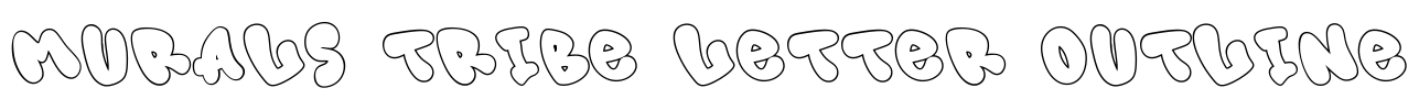 Murals Tribe Letter Outline Font Image