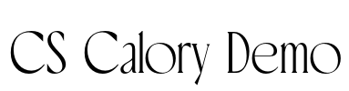 CS Calory Demo Font Image