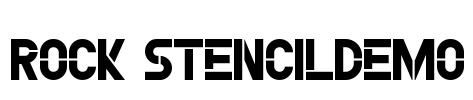 Rock StencilDemo Font Image