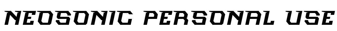 Neosonic Personal Use Font Image