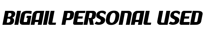 Bigail Personal Used Font Image