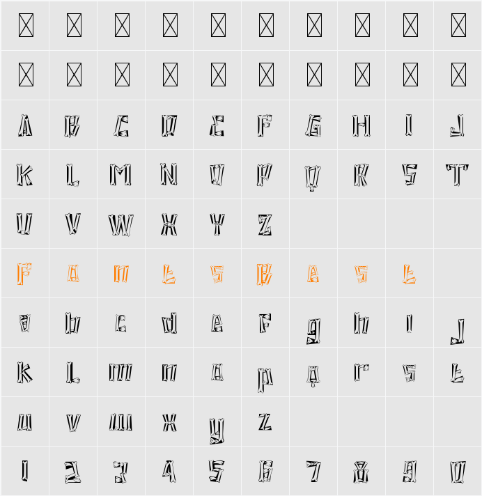 Carnotaurus Four Character Map