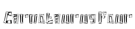 Carnotaurus Four Font Image