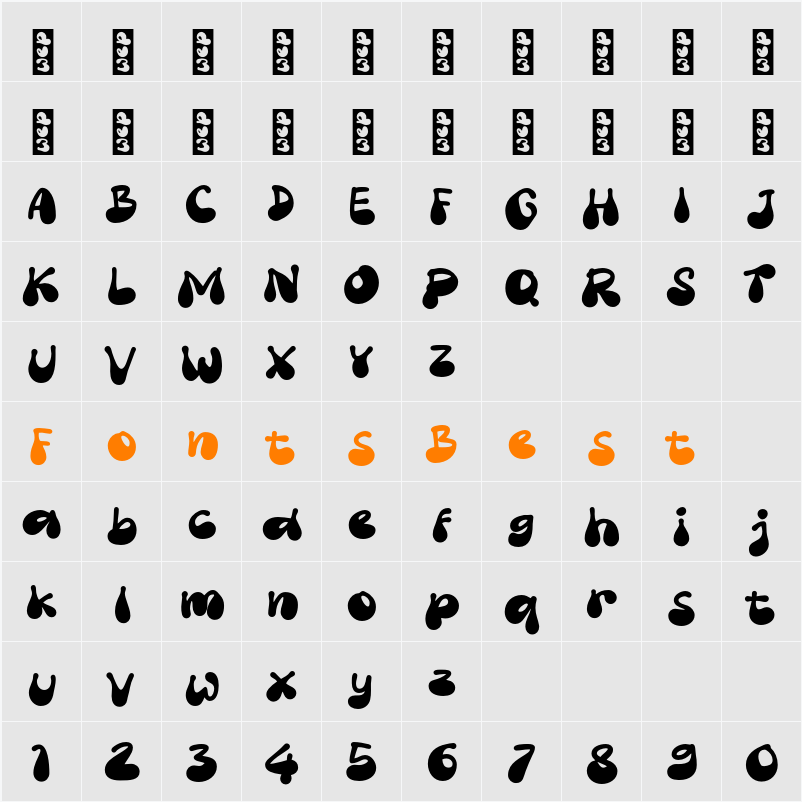 K Kimboink Character Map