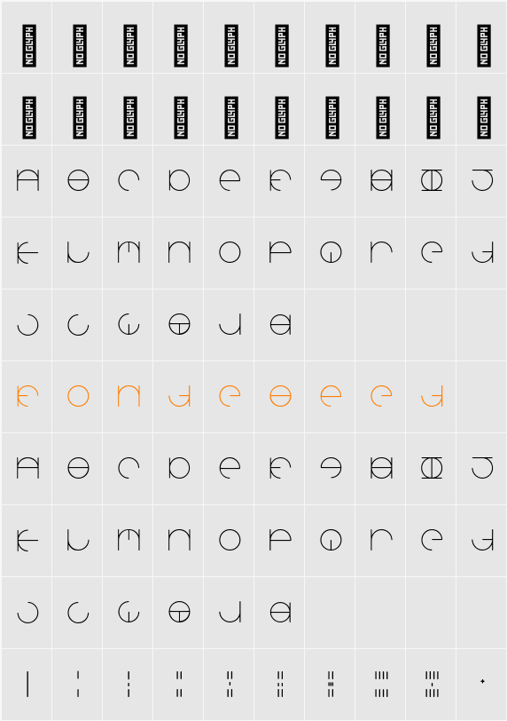 Aroundabout Character Map