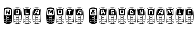 Hola Mota Ergodynamic Font Image