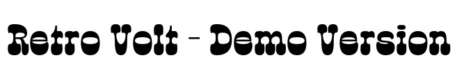 Retro Volt - Demo Version Font Image