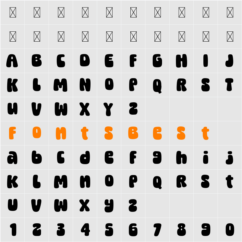 Stay Peach Character Map