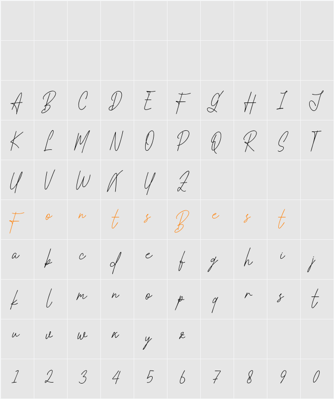 Rotella Character Map