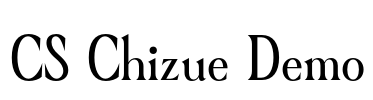CS Chizue Demo Font Image