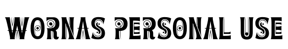 Wornas Personal Use Font Image