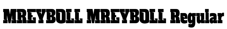 MREYBOLL MREYBOLL Regular Font Image