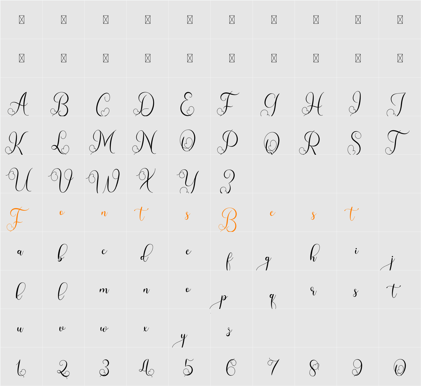 Angelistya Character Map