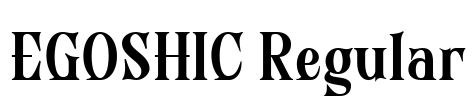 EGOSHIC Regular Font Image