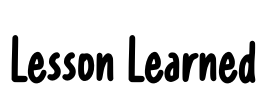 Lesson Learned Font Image
