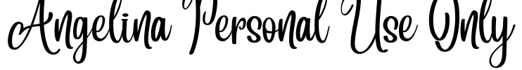 Angelina Personal Use Only Font Image
