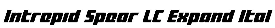 Intrepid Spear LC Expand Ital Font Image