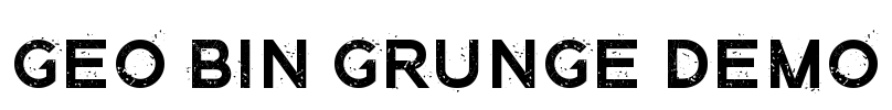 GEO Bin Grunge DEMO Font Image