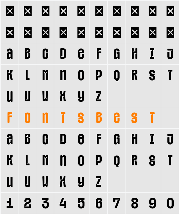SFT Sushka TRIAL Var Var Character Map