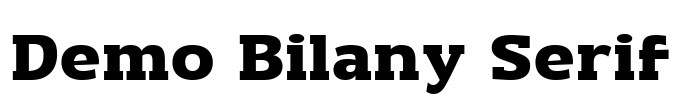 Demo Bilany Serif Font Image