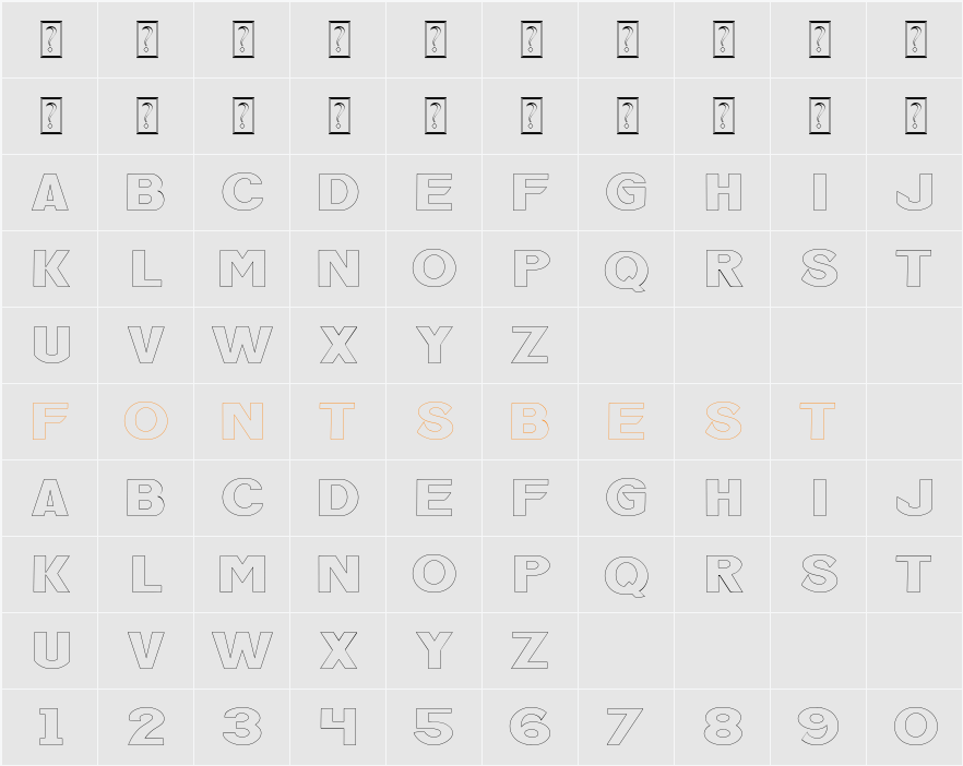 Uniqloves Hollow Character Map
