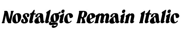 Nostalgic Remain Italic Font Image