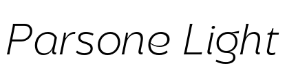 Parsone Light Font Image