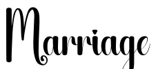 Marriage Font Image