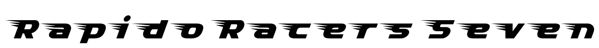 Rapido Racers Seven Font Image