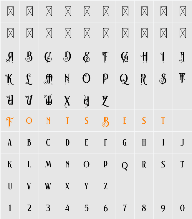 EmpherianDEMO Character Map