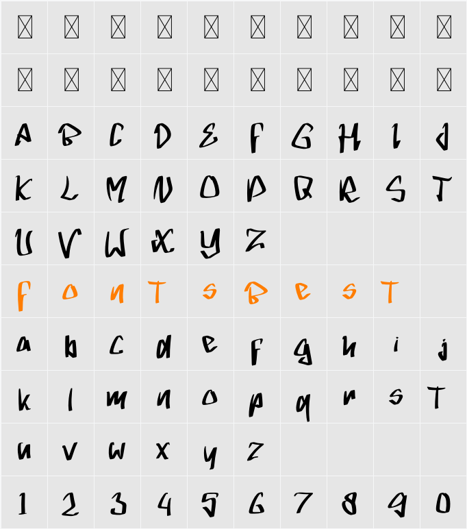 GLOWST Demo Character Map