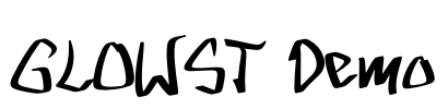 GLOWST Demo Font Image