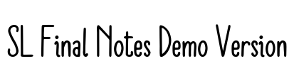SL Final Notes Demo Version Font Image